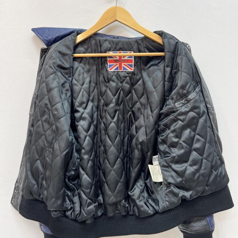 ヴィンテージ VINTAGE ジャケット、上着 レザージャケット 90s MICHIKO LONDON レザー スタジャン M 青 / ブルー / blue X 黒 / ブラック / black レディース USED 古着 中古 50165914
