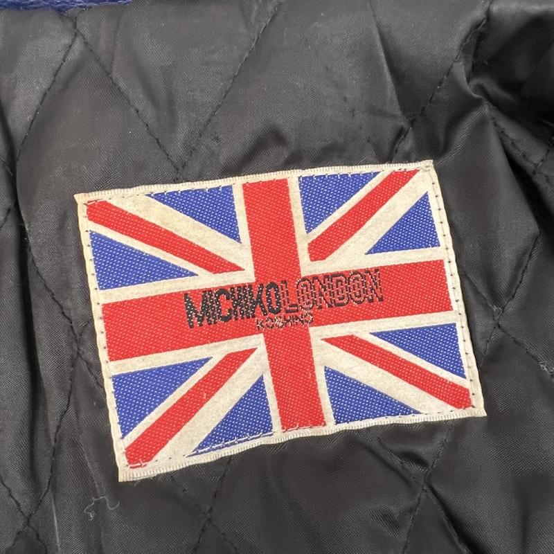 ヴィンテージ VINTAGE ジャケット、上着 レザージャケット 90s MICHIKO LONDON レザー スタジャン M 青 / ブルー / blue X 黒 / ブラック / black レディース USED 古着 中古 50165914