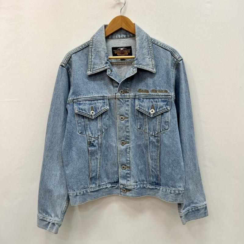 ハーレーダビッドソン Harley-Davidson ジャケット、上着 ジャンパー、ブルゾン ロゴ刺繍 デニムジャケット L メンズ USED 古着 中古 50165915