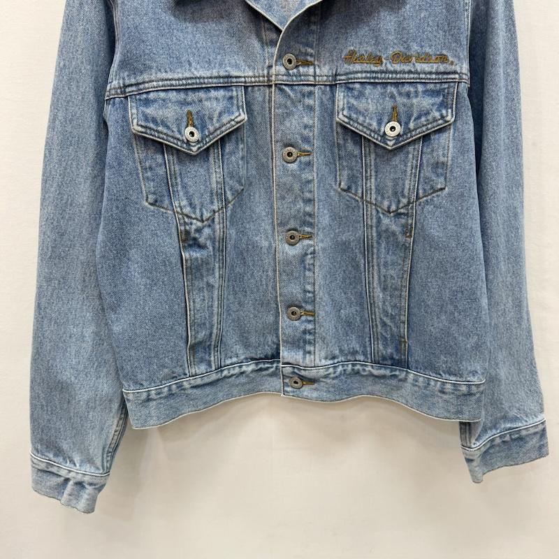 ハーレーダビッドソン Harley-Davidson ジャケット、上着 ジャンパー、ブルゾン ロゴ刺繍 デニムジャケット L メンズ USED 古着 中古 50165915
