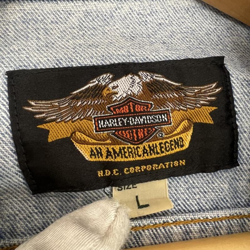 ハーレーダビッドソン Harley-Davidson ジャケット、上着 ジャンパー、ブルゾン ロゴ刺繍 デニムジャケット L メンズ USED 古着 中古 50165915