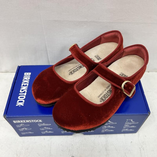 ビルケンシュトック BIRKENSTOCK カジュアルシューズ カジュアルシューズ Santa Clarita メリージェーン フラットシューズ ベロア 24.5cm 赤 / レッド / red レディース USED 古着 中古 50165925