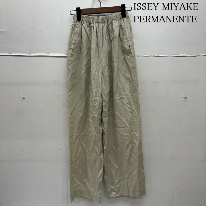 イッセイミヤケペルマネンテ ISSEY MIYAKE PERMANENTE パンツ スラックス レーヨン イージー パンツ PE51-FF258 M ベージュ / ベージュ / beige レディース USED 古着 中古 50165942