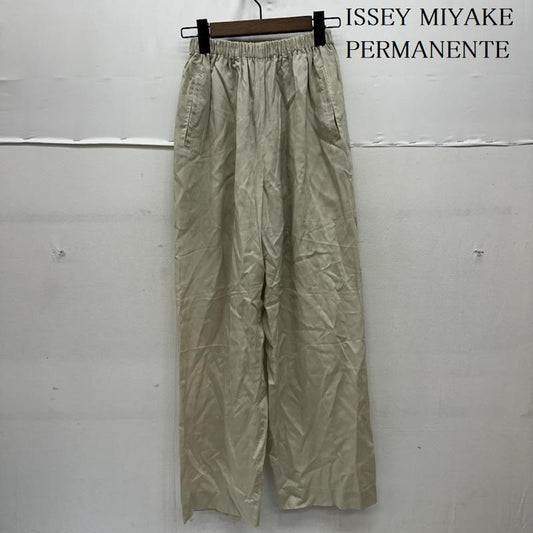イッセイミヤケペルマネンテ ISSEY MIYAKE PERMANENTE パンツ スラックス レーヨン イージー パンツ PE51-FF258 M ベージュ / ベージュ / beige レディース USED 古着 中古 50165942