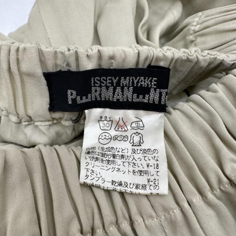 イッセイミヤケペルマネンテ ISSEY MIYAKE PERMANENTE パンツ スラックス レーヨン イージー パンツ PE51-FF258 M ベージュ / ベージュ / beige レディース USED 古着 中古 50165942