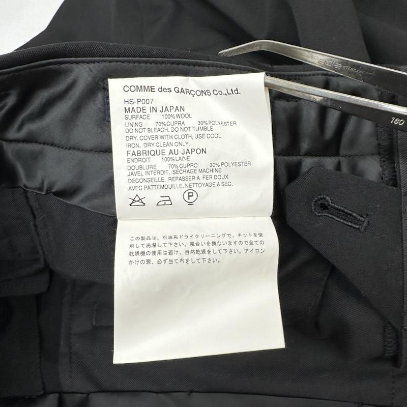 コムデギャルソンオム COMME des GARCONS HOMME パンツ スラックス 07SS 2タック ウール スラックス HS-P007 S 黒 / ブラック / black メンズ USED 古着 中古 50165943