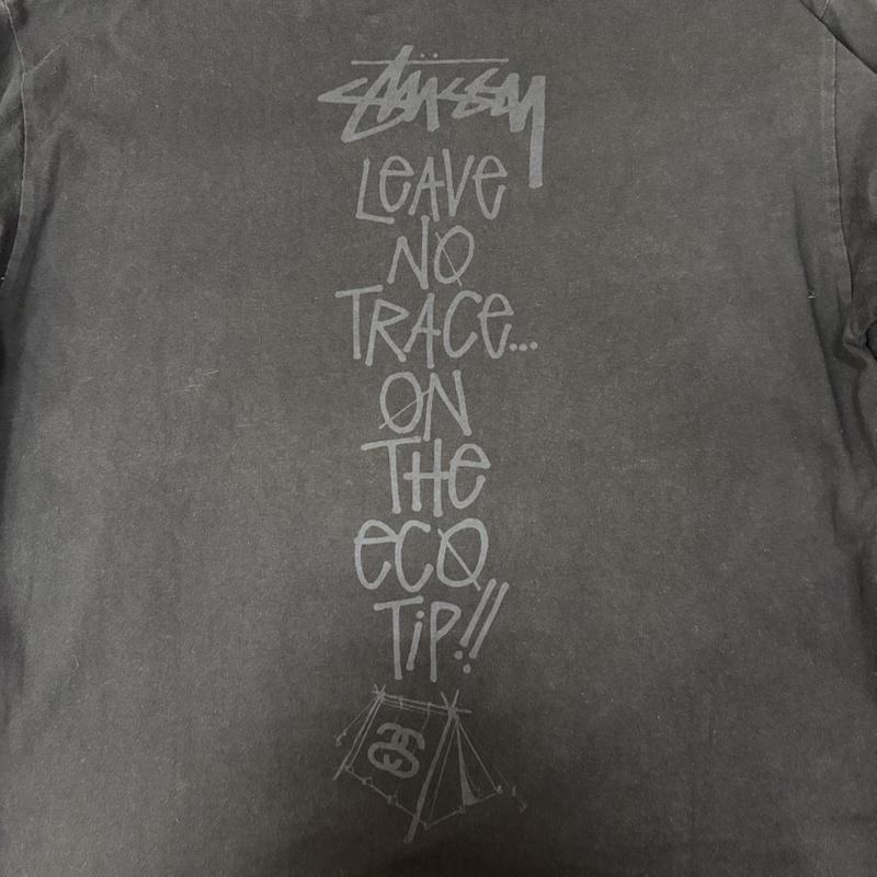 ステューシー STUSSY Tシャツ 長袖 Outdoor Flavor オールドステューシー 黒タグ期 ショーンフォントロゴ スカルグラフィック ロンT L ロゴ、文字 X キャラクター 黒 / ブラック / black メンズ USED 古着 中古 50165944