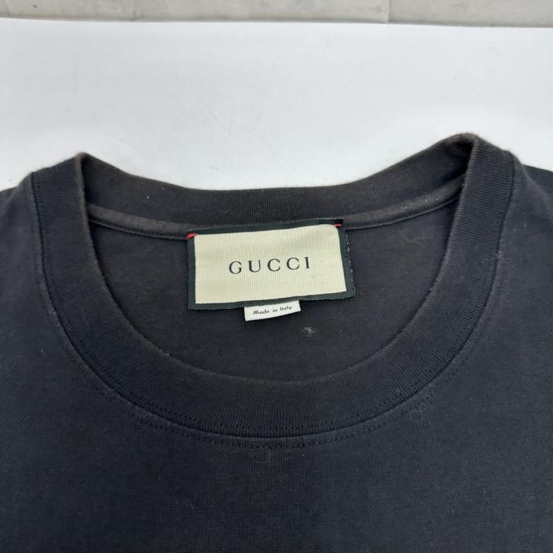 グッチ GUCCI Tシャツ 半袖 ブレード ロゴ プリント Tシャツ 565806 XJAZY XL 黒 / ブラック / black メンズ USED 古着 中古 50165945