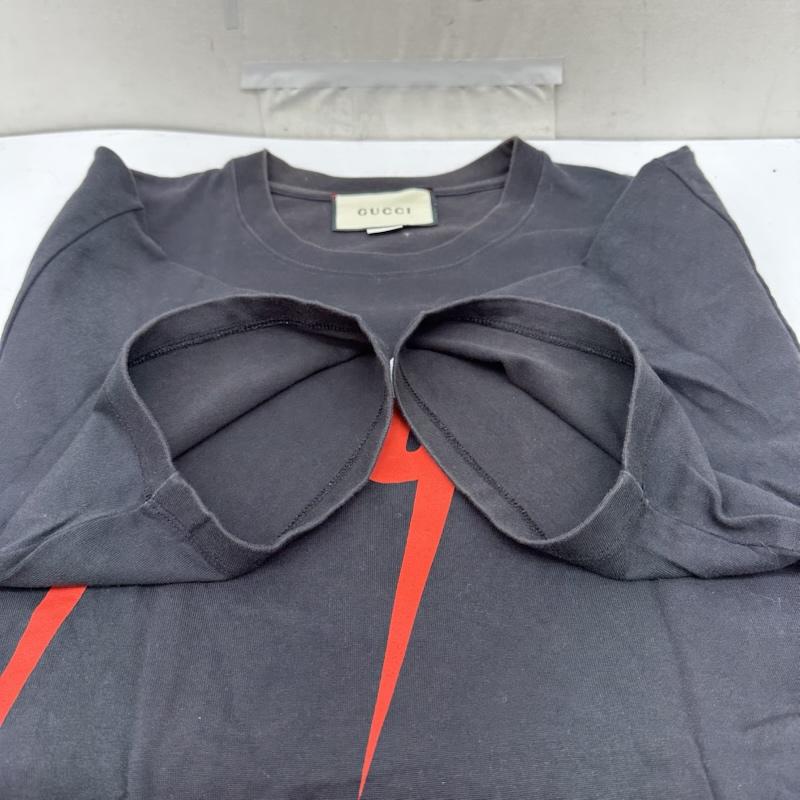 グッチ GUCCI Tシャツ 半袖 ブレード ロゴ プリント Tシャツ 565806 XJAZY XL 黒 / ブラック / black メンズ USED 古着 中古 50165945