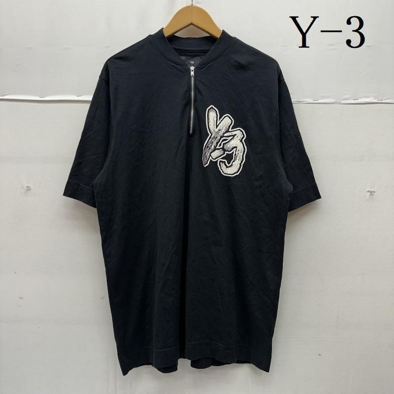 ワイスリー Y-3 Tシャツ 半袖 ハーフジップ ロゴ プリント Tシャツ H44812 M 黒 / ブラック / black メンズ USED 古着 中古 50165946