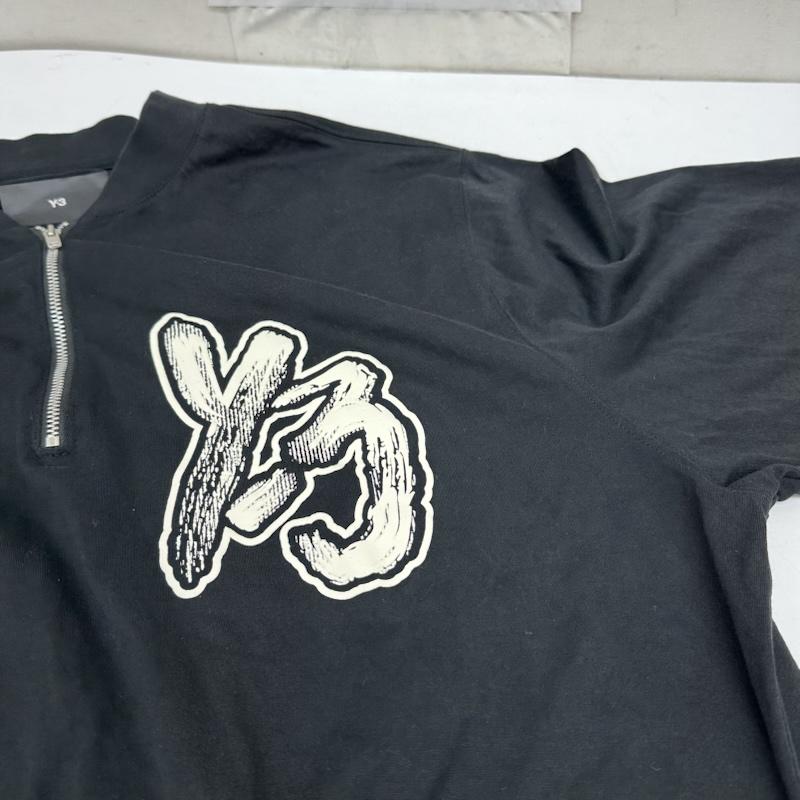 ワイスリー Y-3 Tシャツ 半袖 ハーフジップ ロゴ プリント Tシャツ H44812 M 黒 / ブラック / black メンズ USED 古着 中古 50165946