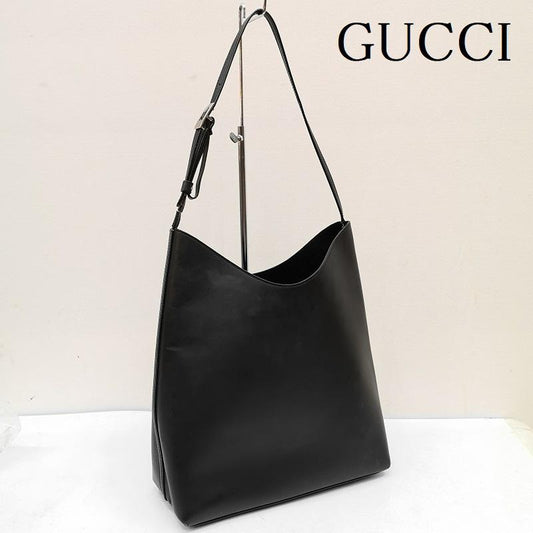 グッチ GUCCI トートバッグ トートバッグ 001-1942-1705 セミショルダー バッグ レザー ブラック ポーチ付き レディース USED 古着 中古 50165952