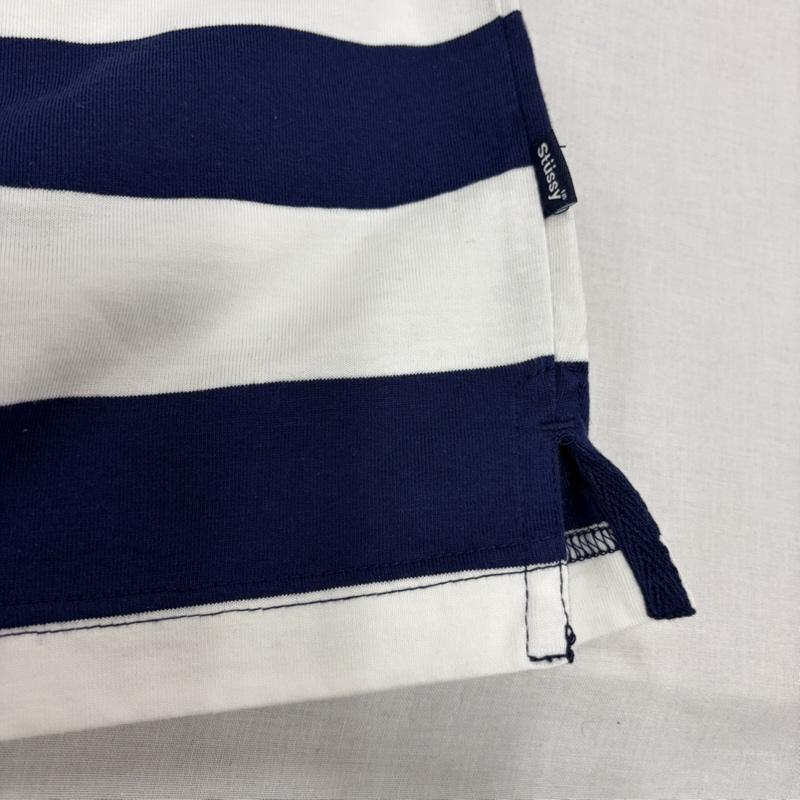 ステューシー STUSSY Tシャツ 半袖 OLD オールド 90s 半袖 ボーダー Tシャツ 紺タグ ヴィンテージ L ボーダー柄 白 / ホワイト / white X 紺 / ネイビー / navy メンズ USED 古着 中古 50165953