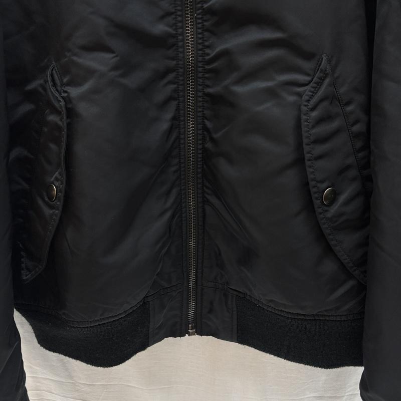 ポロラルフローレン POLO RALPH LAUREN ジャケット、上着 ジャンパー、ブルゾン MA-1 フライト ボンバー ジャケット TALON タロンジップ ビッグサイズ XXL 黒 / ブラック / black メンズ USED 古着 中古 50165957