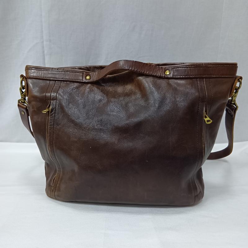 スオーロ SUOLO ショルダーバッグ ショルダーバッグ Normandy ショルダーバッグ 栃木レザー brown LEATHER BAG - 無地 茶 / ブラウン / brown メンズ USED 古着 中古 50165958