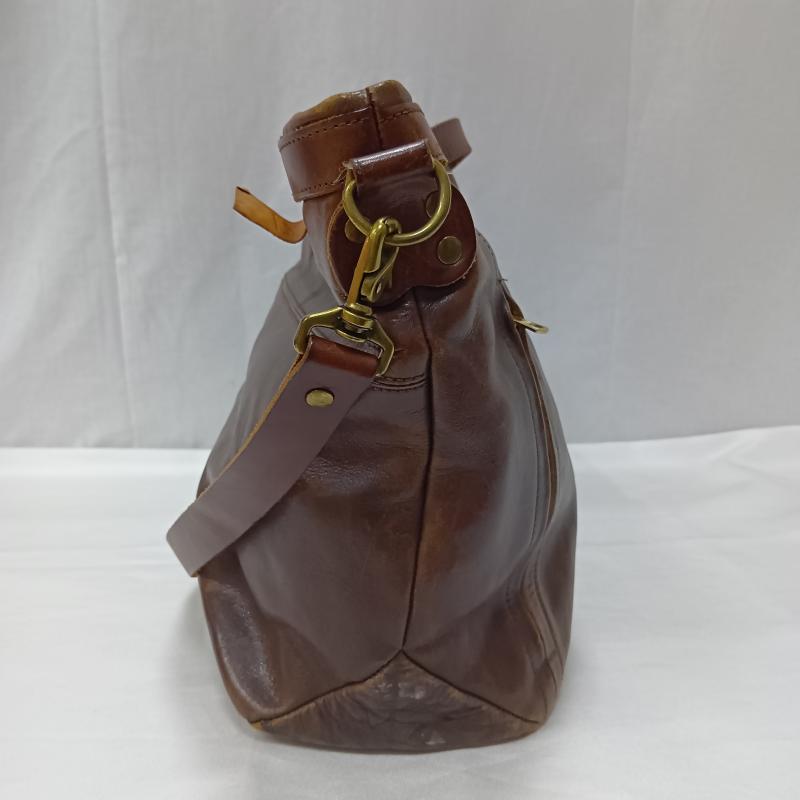 スオーロ SUOLO ショルダーバッグ ショルダーバッグ Normandy ショルダーバッグ 栃木レザー brown LEATHER BAG - 無地 茶 / ブラウン / brown メンズ USED 古着 中古 50165958