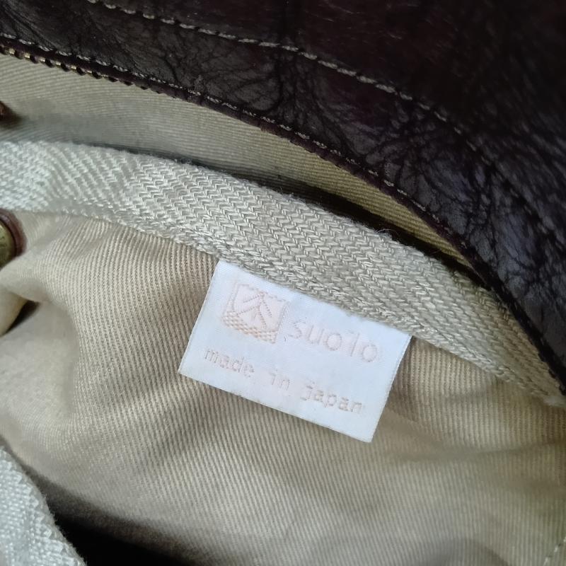 スオーロ SUOLO ショルダーバッグ ショルダーバッグ Normandy ショルダーバッグ 栃木レザー brown LEATHER BAG - 無地 茶 / ブラウン / brown メンズ USED 古着 中古 50165958