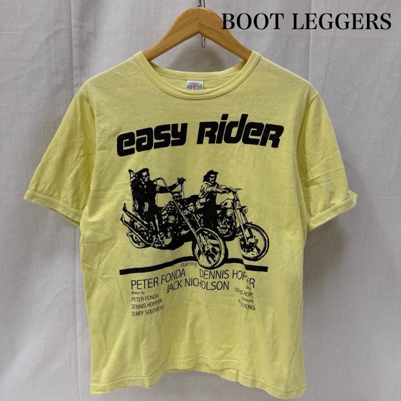 ブートレガーズ BOOTLEGGERS Tシャツ 半袖 FULL DIPPED easy rider プリントTシャツ yellow S movie Tシャツ S ロゴ、文字 X プリント 黄 / イエロー / yellow メンズ USED 古着 中古 50165961