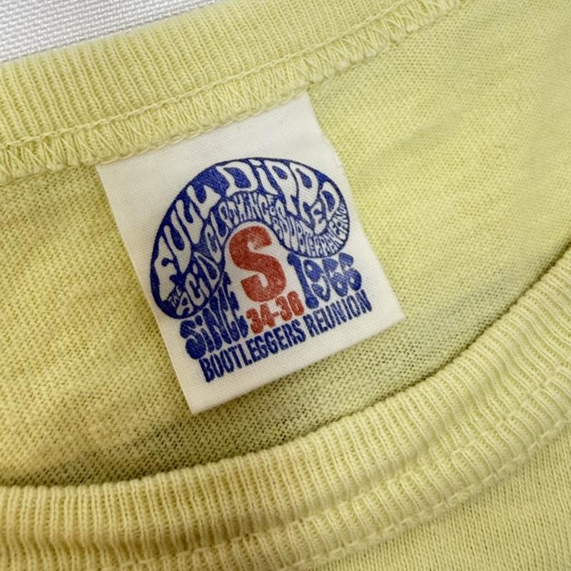 ブートレガーズ BOOTLEGGERS Tシャツ 半袖 FULL DIPPED easy rider プリントTシャツ yellow S movie Tシャツ S ロゴ、文字 X プリント 黄 / イエロー / yellow メンズ USED 古着 中古 50165961