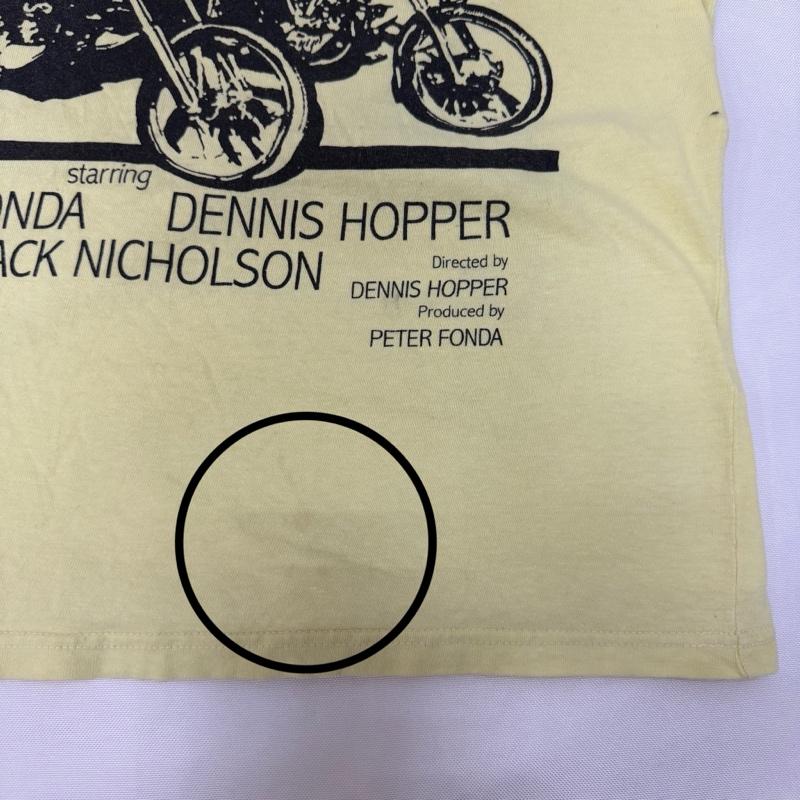 ブートレガーズ BOOTLEGGERS Tシャツ 半袖 FULL DIPPED easy rider プリントTシャツ yellow S movie Tシャツ S ロゴ、文字 X プリント 黄 / イエロー / yellow メンズ USED 古着 中古 50165961