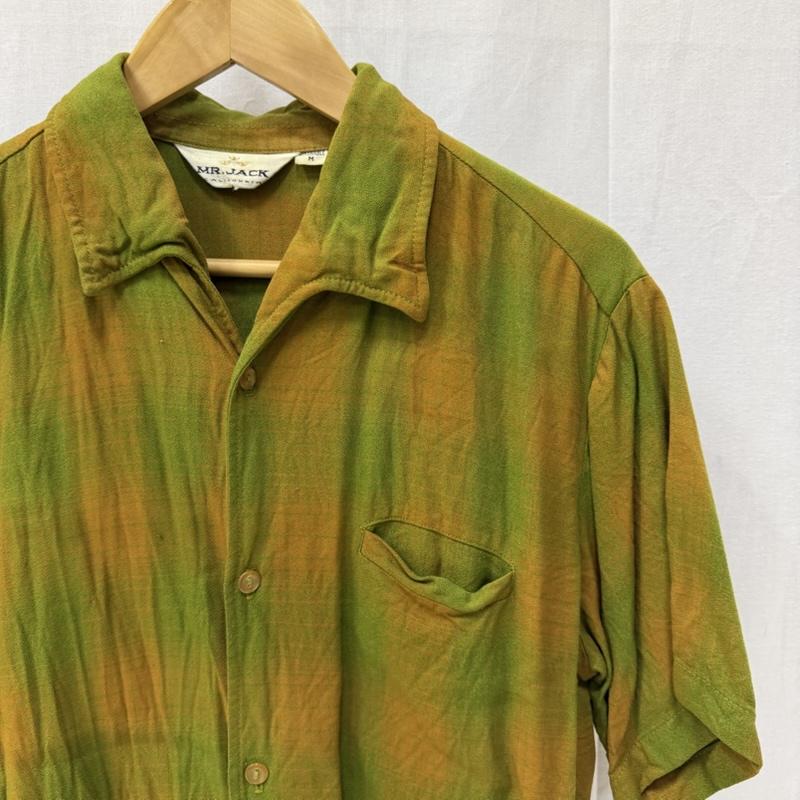 古着 USED シャツ、ブラウス 半袖 60s MR.JACK オンブレチェック半袖シャツ グリーン×オレンジ M M チェック 緑 / グリーン / green X 橙 / オレンジ / orange メンズ USED 古着 中古 50165962