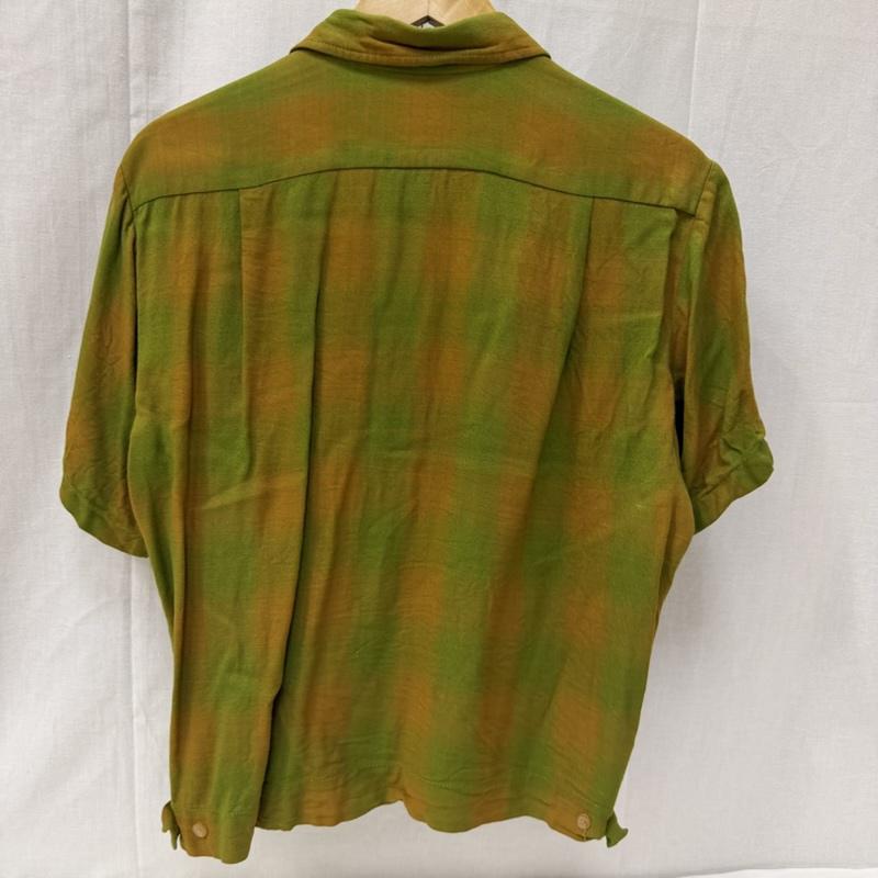 古着 USED シャツ、ブラウス 半袖 60s MR.JACK オンブレチェック半袖シャツ グリーン×オレンジ M M チェック 緑 / グリーン / green X 橙 / オレンジ / orange メンズ USED 古着 中古 50165962