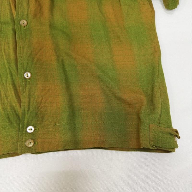 古着 USED シャツ、ブラウス 半袖 60s MR.JACK オンブレチェック半袖シャツ グリーン×オレンジ M M チェック 緑 / グリーン / green X 橙 / オレンジ / orange メンズ USED 古着 中古 50165962