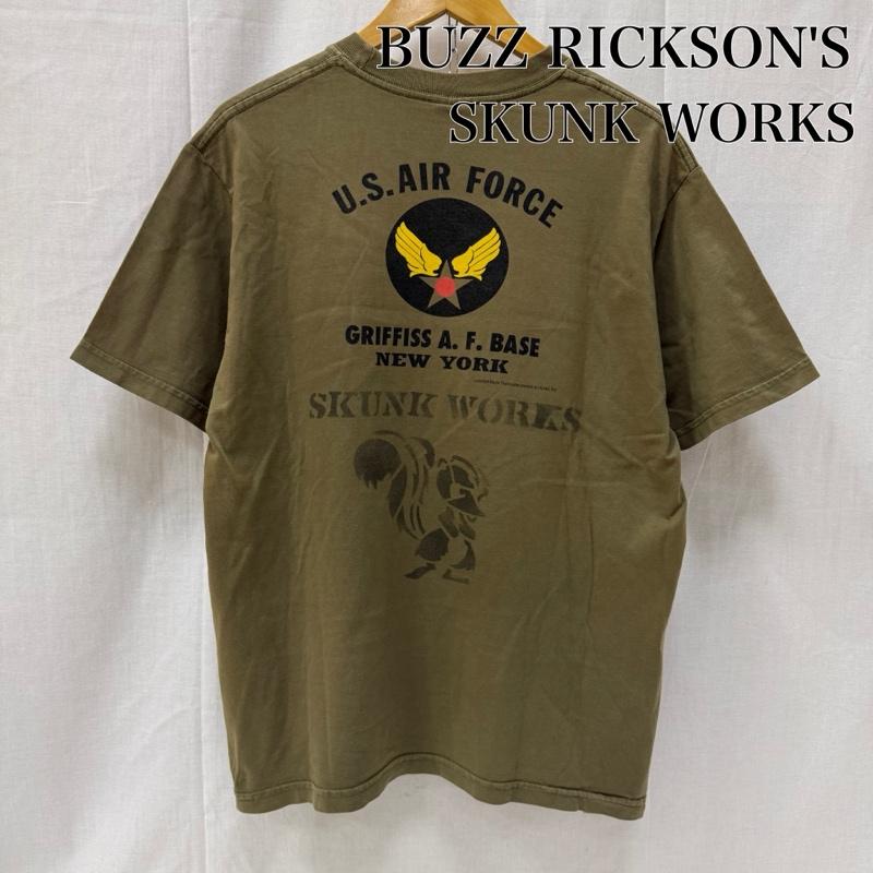 バズリクソンズ Buzz Rickson s Tシャツ 半袖 buzz rickson s SKUNK WORKS プリントTシャツ オリーブグリーン S S ロゴ、文字 オリーブグリーン / オリーブグリーン / メンズ USED 古着 中古 50165964