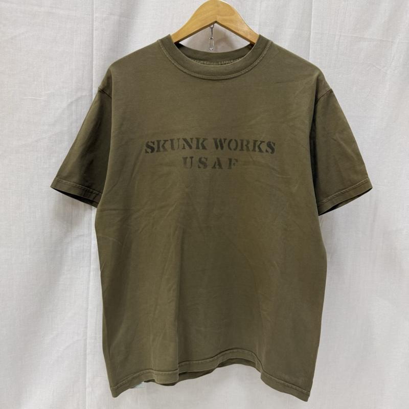 バズリクソンズ Buzz Rickson s Tシャツ 半袖 buzz rickson s SKUNK WORKS プリントTシャツ オリーブグリーン S S ロゴ、文字 オリーブグリーン / オリーブグリーン / メンズ USED 古着 中古 50165964
