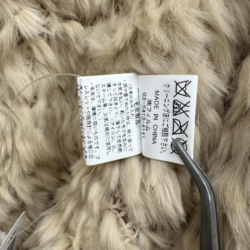 ソブ SOV. ジャケット、上着 ポンチョ ダブルスタンダード ラビットファー ケープ コート ポンチョ ベージュ / ベージュ / beige レディース USED 古着 中古 50165965