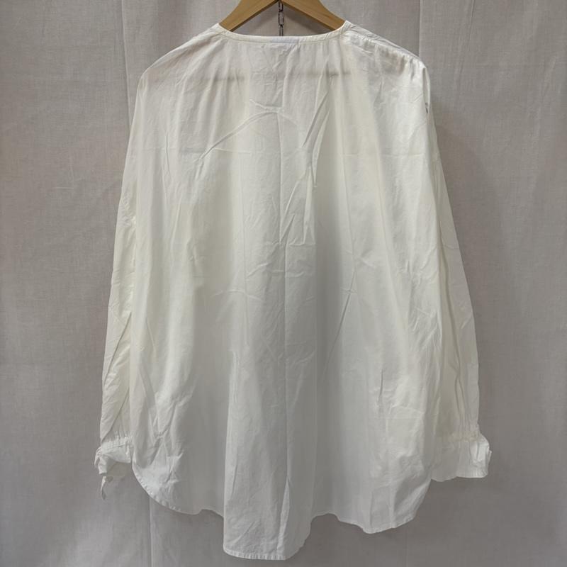古着 USED シャツ、ブラウス 長袖 solamonat poche ソラモナポッシェ キャンディースリーブ シャツブラウス ノーカラー white - 無地 白 / ホワイト / white レディース USED 古着 中古 50165968