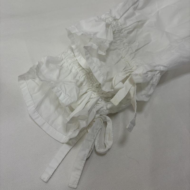 古着 USED シャツ、ブラウス 長袖 solamonat poche ソラモナポッシェ キャンディースリーブ シャツブラウス ノーカラー white - 無地 白 / ホワイト / white レディース USED 古着 中古 50165968