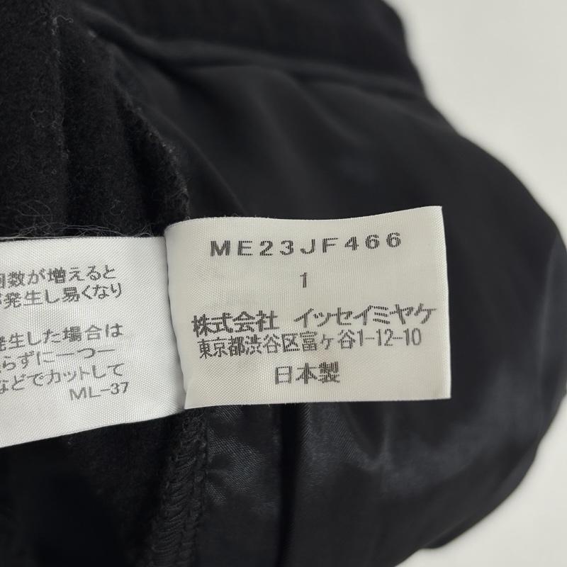 イッセイミヤケ ISSEY MIYAKE ボトムス ボトムス ME23JF466 ウール タック テーパード パンツ 1 黒 / ブラック / black メンズ USED 古着 中古 50165969