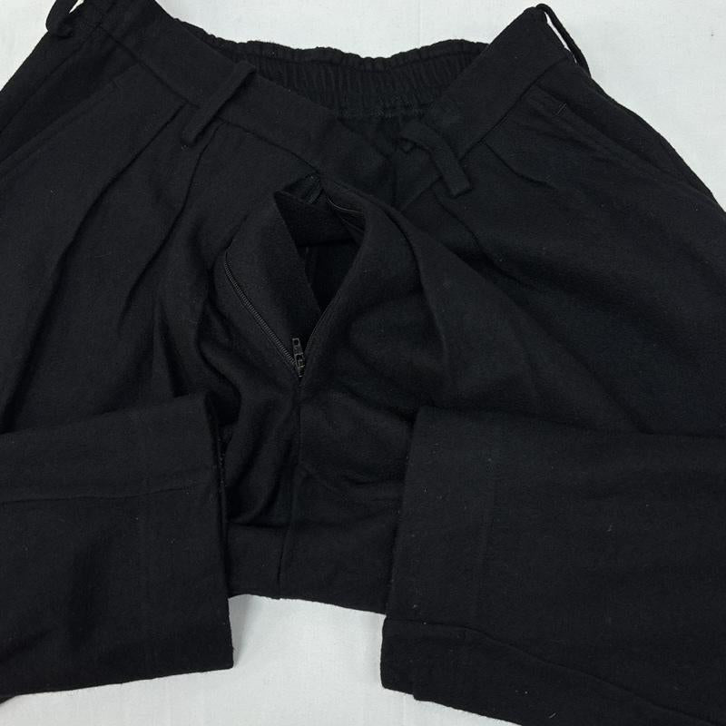 イッセイミヤケ ISSEY MIYAKE ボトムス ボトムス ME23JF466 ウール タック テーパード パンツ 1 黒 / ブラック / black メンズ USED 古着 中古 50165969