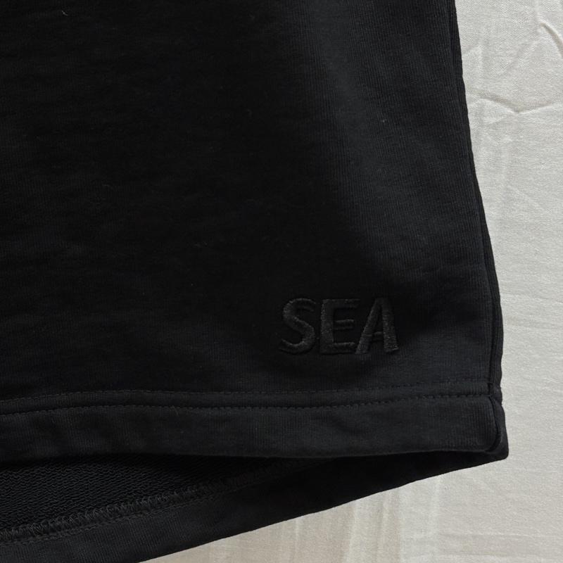 ウィンダンシー WIND AND SEA パンツ ショートパンツ WDS-O-ESS2-24-Q3-PT-01 SEA ロゴ スウェット ワイド ショートパンツ ショーツ XL 黒 / ブラック / black メンズ USED 古着 中古 50165972
