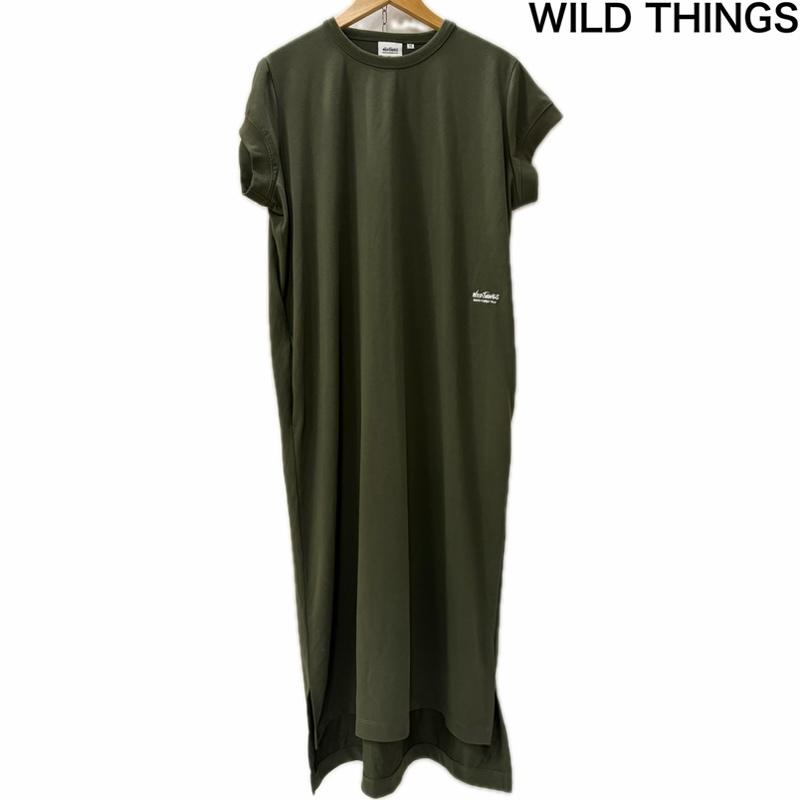 ワイルドシングス WILD THINGS ワンピース ロングスカート ファストドライ フレックス マキシワンピース FASTDRY FLEX ONEPIECE wtl25026is M 無地 X ロゴ、文字 カーキ / カーキ / khaki レディース USED 古着 中古 50165975