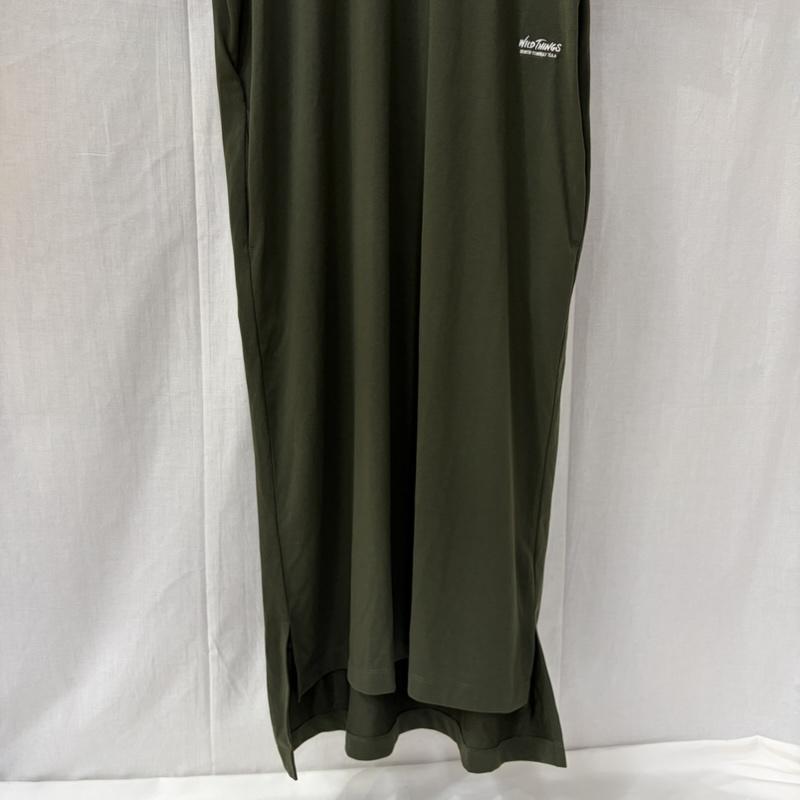 ワイルドシングス WILD THINGS ワンピース ロングスカート ファストドライ フレックス マキシワンピース FASTDRY FLEX ONEPIECE wtl25026is M 無地 X ロゴ、文字 カーキ / カーキ / khaki レディース USED 古着 中古 50165975