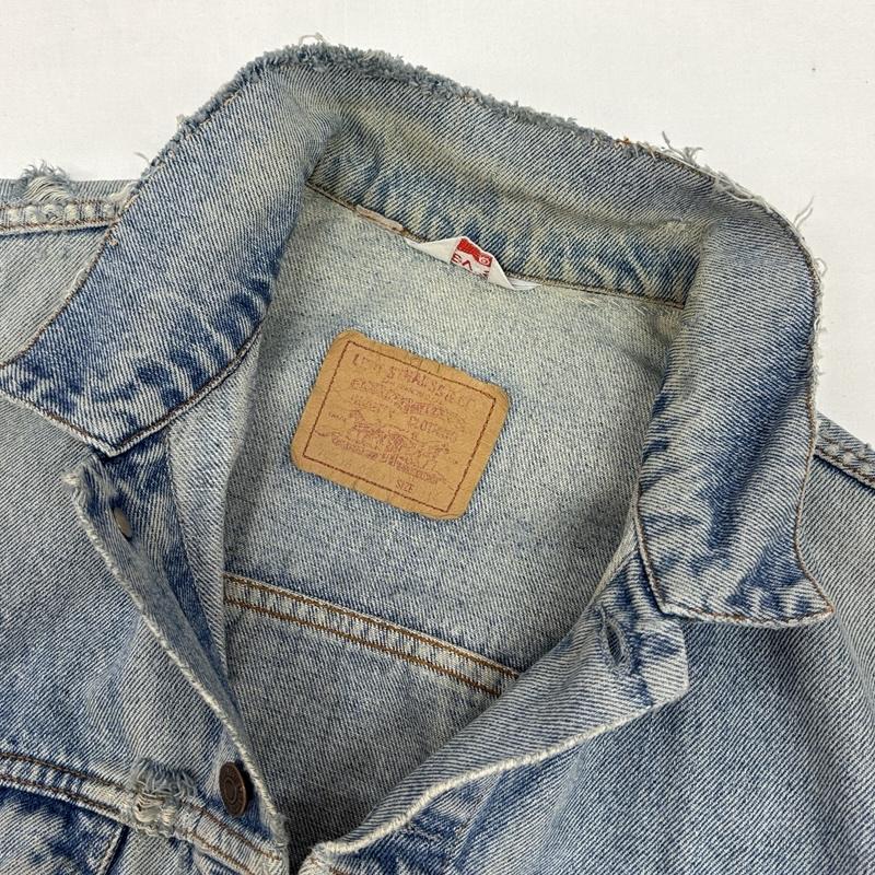 リーバイス Levi s ジャケット、上着 ジャンパー、ブルゾン 80年代 ビンテージ チュニジア製 70506-0214 デニム トラッカー ジャケット 80s VINTAGE L メンズ USED 古着 中古 50165979