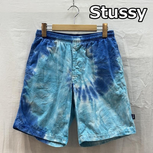 ステューシー STUSSY パンツ ショートパンツ USA製 タイダイ柄 ショート パンツ ショーツ ウエストゴム M メンズ USED 古着 中古 50165980