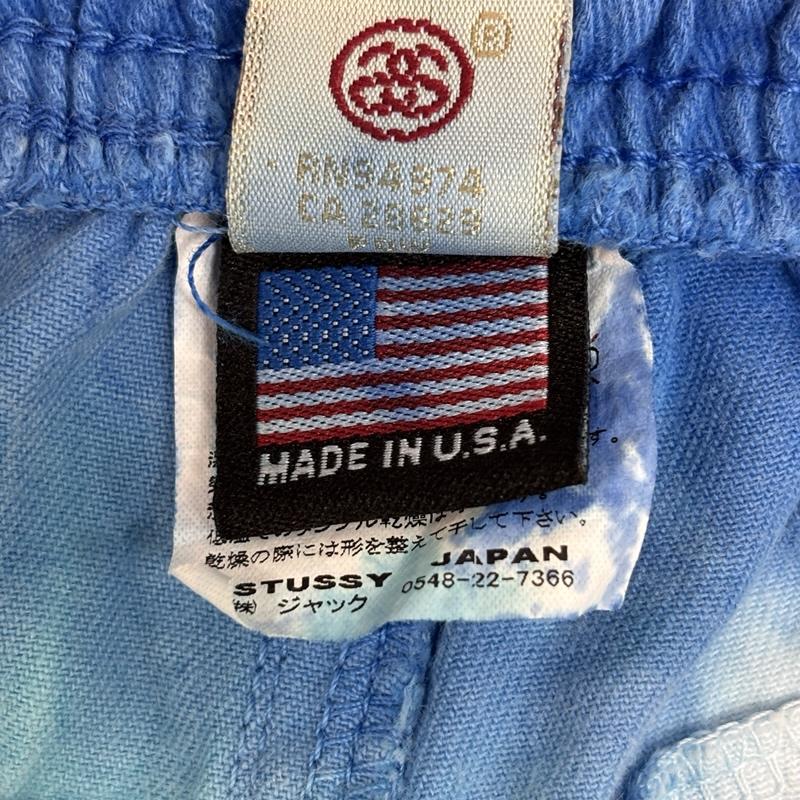 ステューシー STUSSY パンツ ショートパンツ USA製 タイダイ柄 ショート パンツ ショーツ ウエストゴム M メンズ USED 古着 中古 50165980