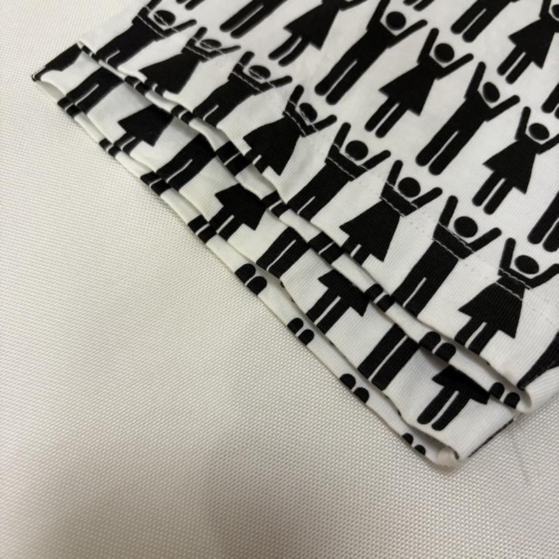 コムデギャルソンシャツ COMME des GARCONS SHIRT Tシャツ 半袖 グラフィックプリント半袖Tシャツ ブラック ホワイト L 総柄 白 / ホワイト / white X 黒 / ブラック / black メンズ USED 古着 中古 50165983