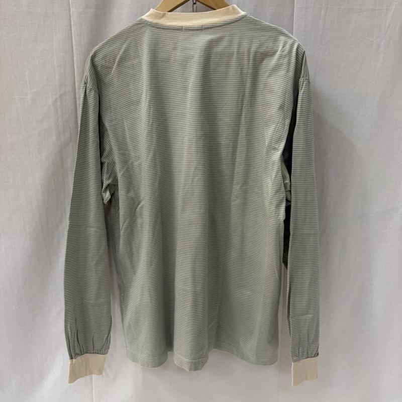 マイヨ maillot Tシャツ 長袖 Narrow Border Crew Long-T ナローボーダークルーロンT mac-24210 2 ボーダー柄 オフホワイト / オフホワイト / X 水色 / ライトブルー / メンズ USED 古着 中古 50165985