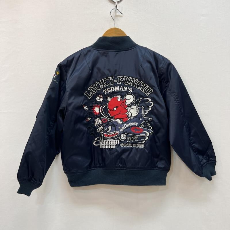 テッドマン TEDMAN ジャケット、上着 フライトジャケット MA-1 フライトジャケット ロゴ 刺繍 ワッペン パッチ デビル L 紺 / ネイビー / navy ボーイズ USED 古着 中古 50165988