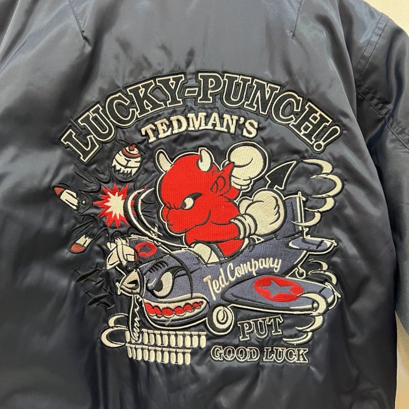 テッドマン TEDMAN ジャケット、上着 フライトジャケット MA-1 フライトジャケット ロゴ 刺繍 ワッペン パッチ デビル L 紺 / ネイビー / navy ボーイズ USED 古着 中古 50165988
