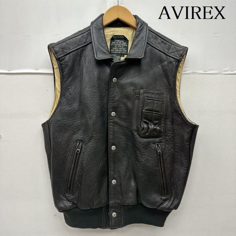 アヴィレックス AVIREX ジャケット、上着 フライトジャケット B9 フライト ジャケット レザー ベスト AC-1776-6 L 茶 / ブラウン / brown メンズ USED 古着 中古 50165994