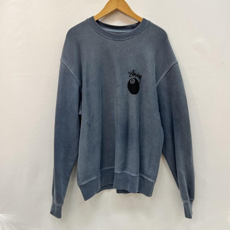 ステューシー STUSSY トレーナー 長袖 8ボール ピグメント スウェット トレーナー ロゴ M 青 / ブルー / blue メンズ USED 古着 中古 50165995