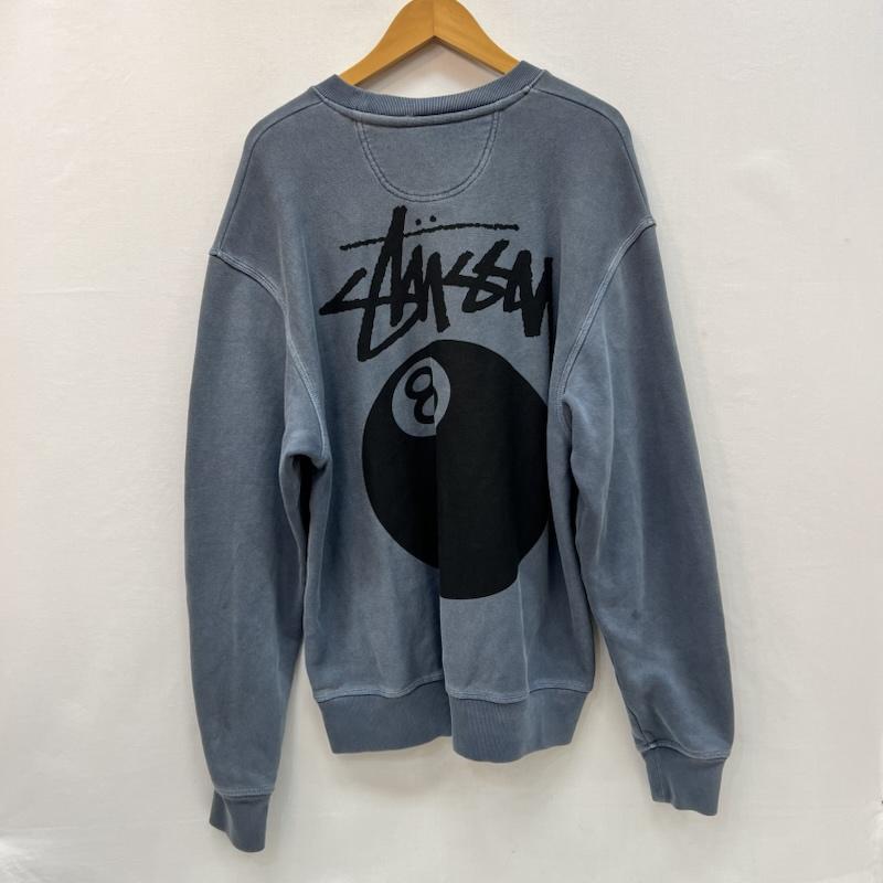 ステューシー STUSSY トレーナー 長袖 8ボール ピグメント スウェット トレーナー ロゴ M 青 / ブルー / blue メンズ USED 古着 中古 50165995