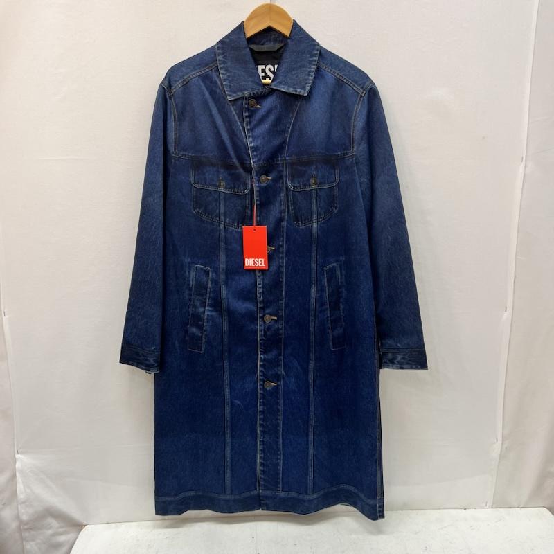 ディーゼル DIESEL コート コート一般 デニム 転写プリント ステンカラーコート XS メンズ USED 古着 中古 50165997