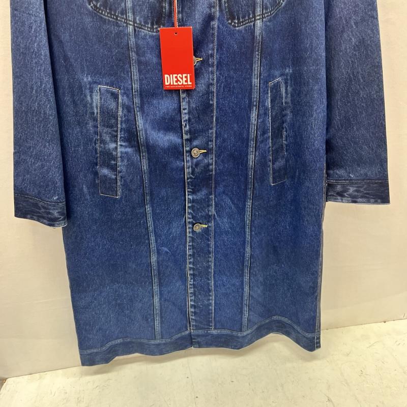ディーゼル DIESEL コート コート一般 デニム 転写プリント ステンカラーコート XS メンズ USED 古着 中古 50165997