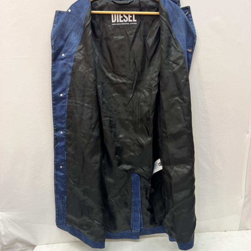 ディーゼル DIESEL コート コート一般 デニム 転写プリント ステンカラーコート XS メンズ USED 古着 中古 50165997